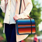 Tribal Mexican Blanket Pattern Print Shoulder Strap Bible Bag