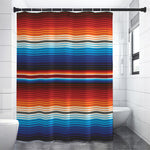 Tribal Mexican Blanket Pattern Print Shower Curtain