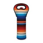 Tribal Mexican Blanket Pattern Print Single Neoprene Wine Tote