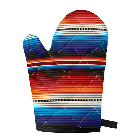Tribal Mexican Blanket Pattern Print Single Oven Mitt