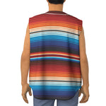 Tribal Mexican Blanket Pattern Print Sleeveless Baseball Jersey