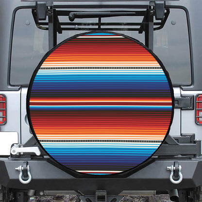 Tribal Mexican Blanket Pattern Print Tire Cover
