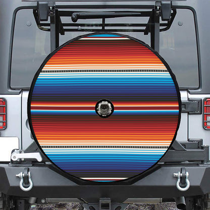 Tribal Mexican Blanket Pattern Print Tire Cover With Camera Hole