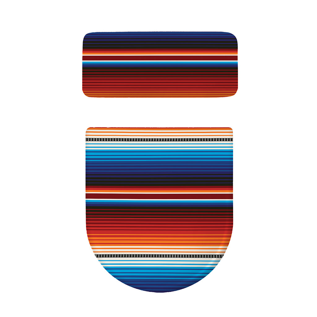 Tribal Mexican Blanket Pattern Print Toilet Lid And Tank Cover Set