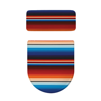 Tribal Mexican Blanket Pattern Print Toilet Lid And Tank Cover Set