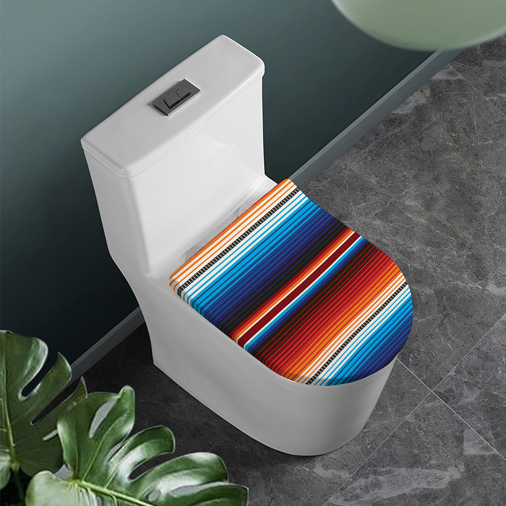 Tribal Mexican Blanket Pattern Print Toilet Lid Cover