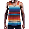 Tribal Mexican Blanket Pattern Print Men's Workout Tank Top