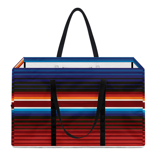Tribal Mexican Blanket Pattern Print Utility Tote Bag