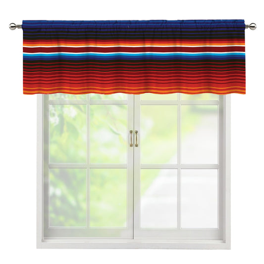 Tribal Mexican Blanket Pattern Print Window Valance