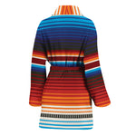Tribal Mexican Blanket Pattern Print Women's Bathrobe