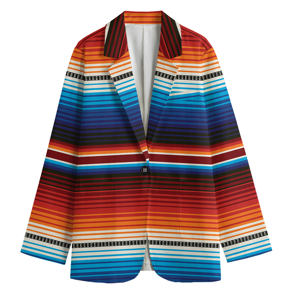 Tribal Mexican Blanket Pattern Print Women's Blazer