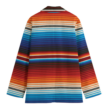 Tribal Mexican Blanket Pattern Print Women's Blazer