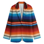 Tribal Mexican Blanket Pattern Print Women's Cotton Blazer