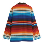 Tribal Mexican Blanket Pattern Print Women's Cotton Blazer