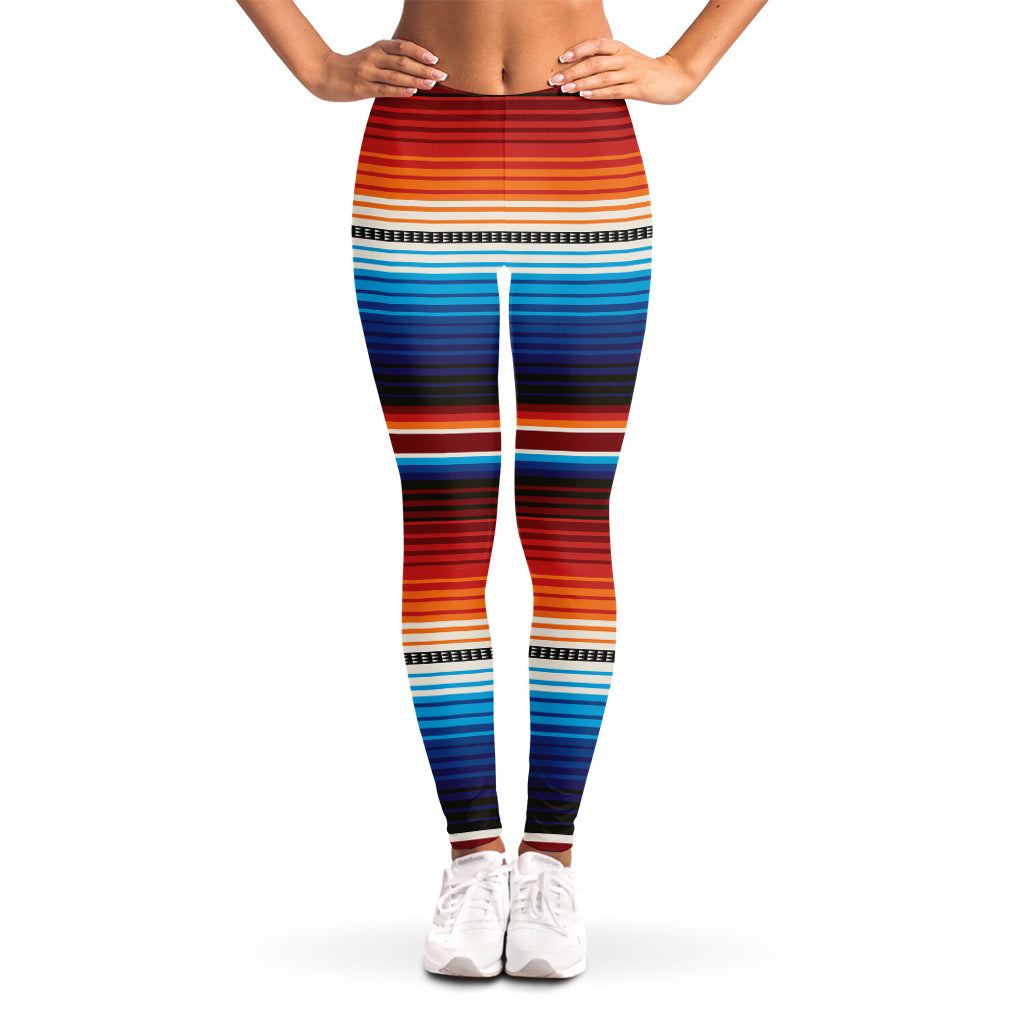 Tribal Mexican Blanket Pattern Print Women's Leggings
