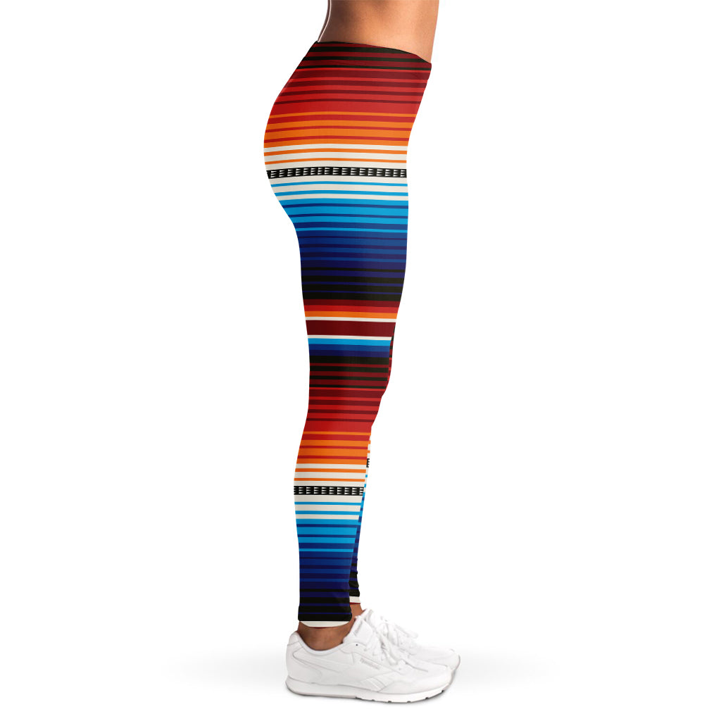 Tribal Mexican Blanket Pattern Print Women's Leggings