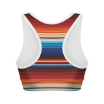 Tribal Mexican Blanket Pattern Print Women's Sports Bra