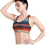 Tribal Mexican Blanket Pattern Print Women's Sports Bra