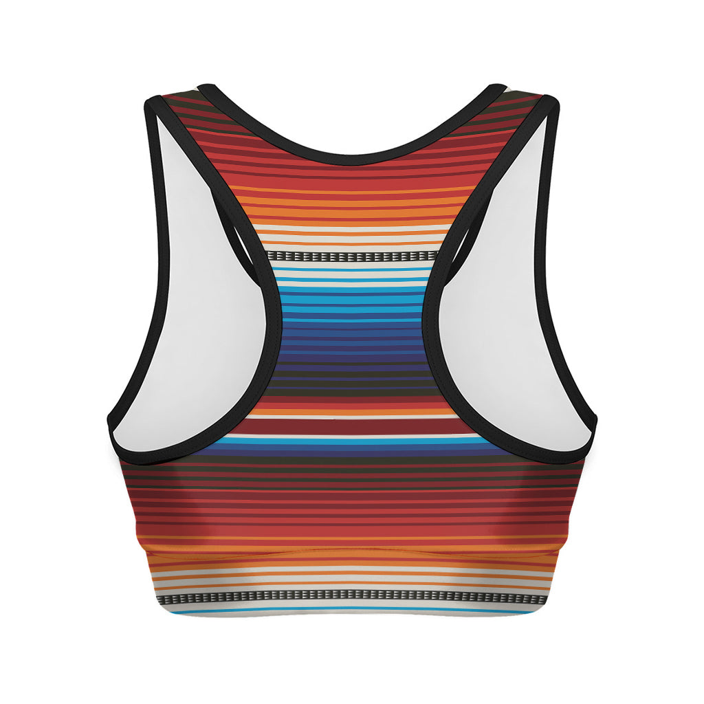 Tribal Mexican Blanket Pattern Print Women's Sports Bra