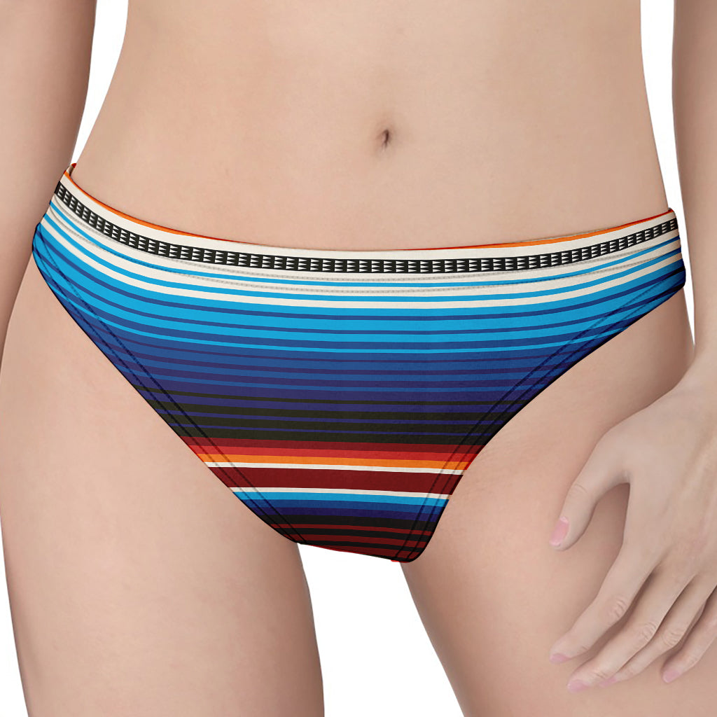 Tribal Mexican Blanket Pattern Print Women's Thong