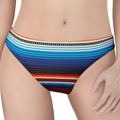 Tribal Mexican Blanket Pattern Print Women's Thong