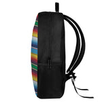 Tribal Mexican Blanket Stripe Print 17 Inch Backpack