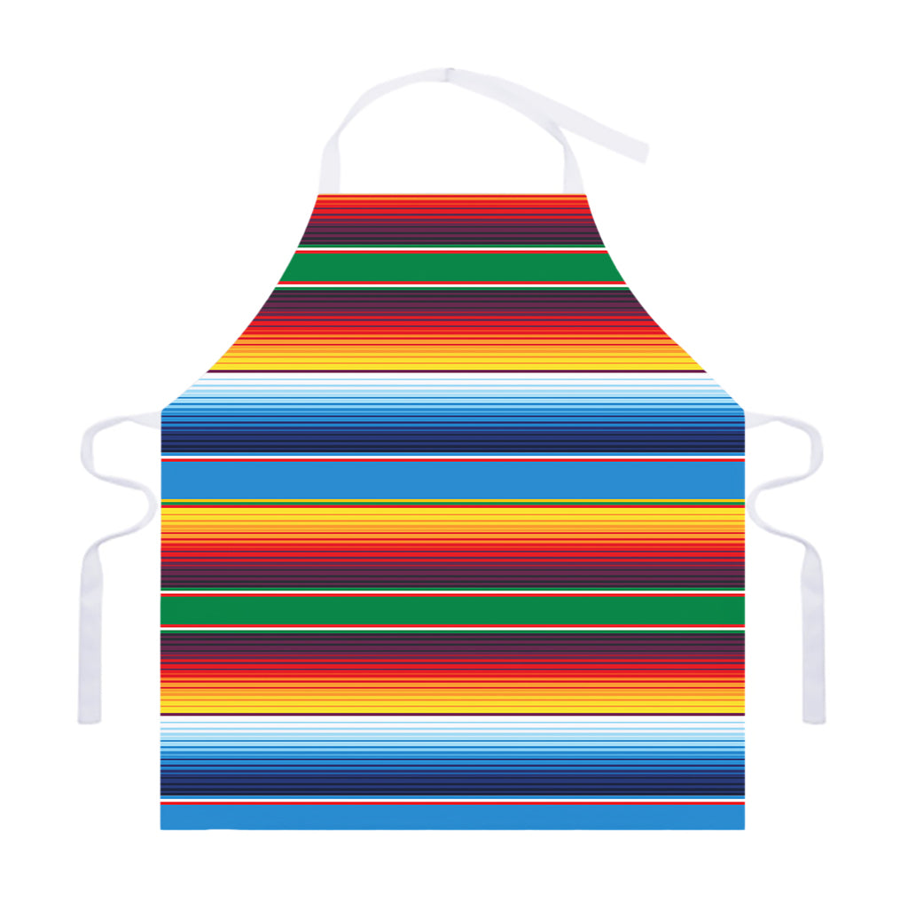 Tribal Mexican Blanket Stripe Print Adjustable Apron