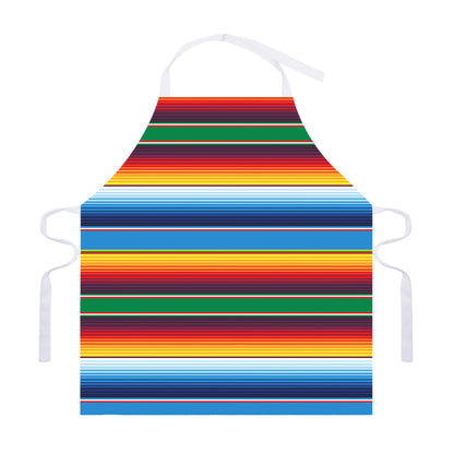 Tribal Mexican Blanket Stripe Print Adjustable Apron