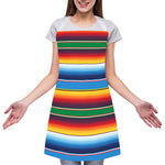 Tribal Mexican Blanket Stripe Print Adjustable Apron