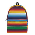 Tribal Mexican Blanket Stripe Print School Backpack
