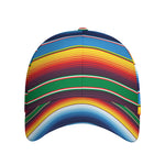 Tribal Mexican Blanket Stripe Print Baseball Cap