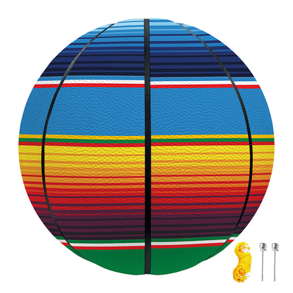 Tribal Mexican Blanket Stripe Print Basketball