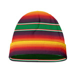 Tribal Mexican Blanket Stripe Print Beanie