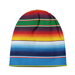 Tribal Mexican Blanket Stripe Print Beanie