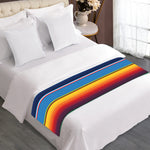 Tribal Mexican Blanket Stripe Print Bed Runner