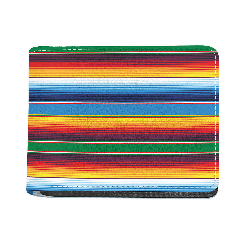 Tribal Mexican Blanket Stripe Print Bifold Wallet