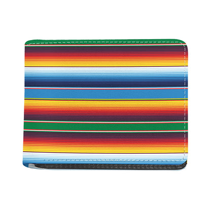 Tribal Mexican Blanket Stripe Print Bifold Wallet