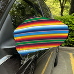 Tribal Mexican Blanket Stripe Print Car Side Mirror Covers
