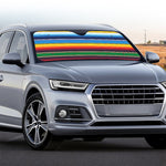 Tribal Mexican Blanket Stripe Print Car Windshield Sun Shade