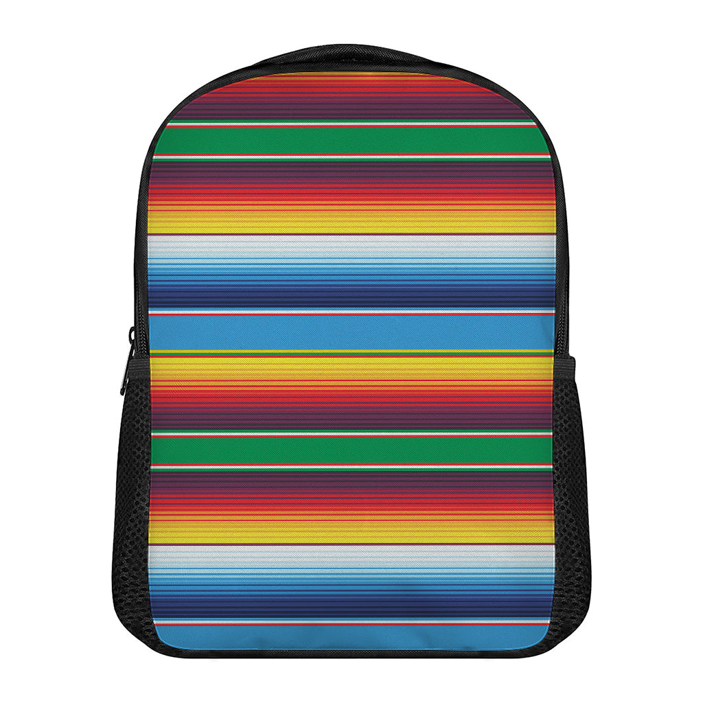 Tribal Mexican Blanket Stripe Print Casual Backpack