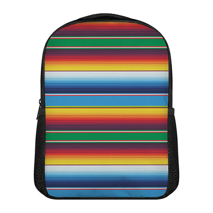 Tribal Mexican Blanket Stripe Print Casual Backpack