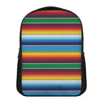 Tribal Mexican Blanket Stripe Print Casual Backpack