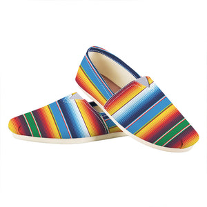 Tribal Mexican Blanket Stripe Print Casual Shoes