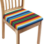 Tribal Mexican Blanket Stripe Print Chair Cushion Cover