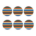 Tribal Mexican Blanket Stripe Print Coaster Set