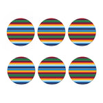 Tribal Mexican Blanket Stripe Print Coaster Set