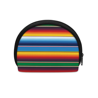 Tribal Mexican Blanket Stripe Print Coin Purse