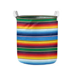 Tribal Mexican Blanket Stripe Print Collapsible Laundry Basket