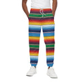 Tribal Mexican Blanket Stripe Print Cotton Sweatpants