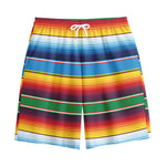 Tribal Mexican Blanket Stripe Print Cotton Shorts